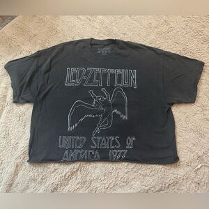 Led Zeppelin oversized cut off shirt